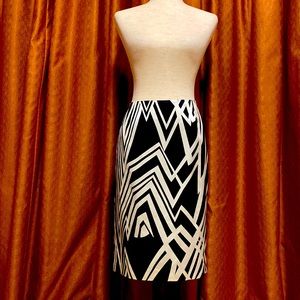 Silk size 10 lined pencil skirt